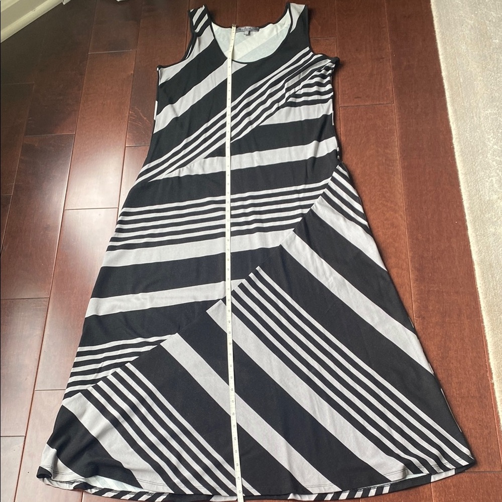 Lisa Rinna Collection Black and White A-Line Maxi Dress